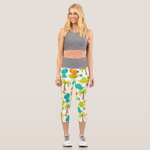 Leggings Capri Cute Bebé Dinosaurio Triceratops Huevos de Dino Pa