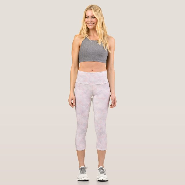Leggings Capri Cute Pastel Pink Bokeh (Anverso)