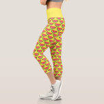 Leggings Capri Cute sandía rebanada imprimir cortas leggatas de v<br><div class="desc">Cute salpito de sandía imprime las cortas leggings de verano. Leña de cintura alta para mujeres y chicas. Diseño alegre con rebanadas de melón frescas. Patrón de fruta tropical con fondo amarillo u otro color. Ropa divertida para ella. Ideal para practicar yoga,  deportes y más.</div>