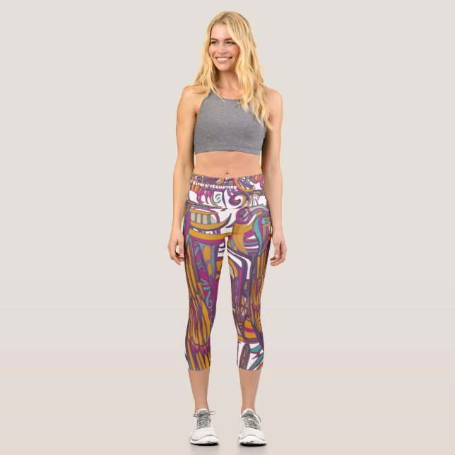 Leggings Capri CYNShamanicMask (Anverso)