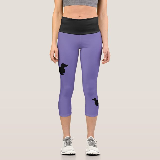 Leggings Capri Dachshund Pelo Largo - Silueta 1 (Anverso)