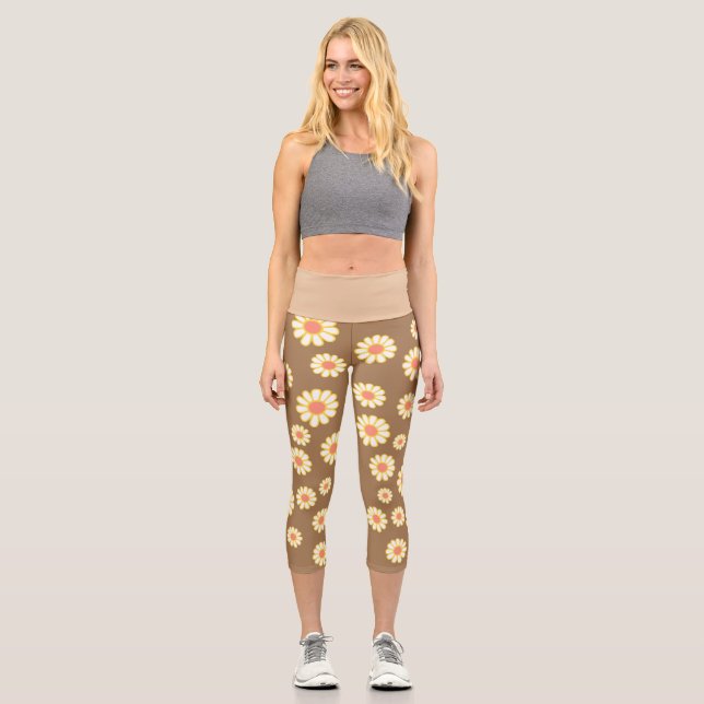 Leggings Capri Daisy Simple Brown (Anverso)