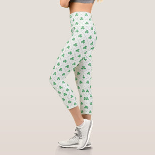 Leggings Capri de hoja de trébol de moda para uso 