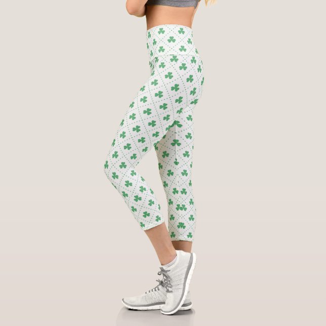 Leggings Capri de hoja de trébol de moda para uso  (Izquierda)
