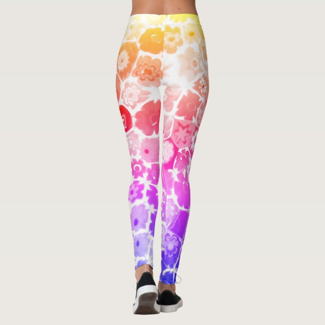 LEGGINGS CAPRI DE VIDRIO DE FLORA VENECIANA (Reverso)