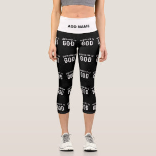 LEGGINGS CAPRI DEDICADO A DIOS PERSONALIZABLE GUAY TEXTO BLANCO