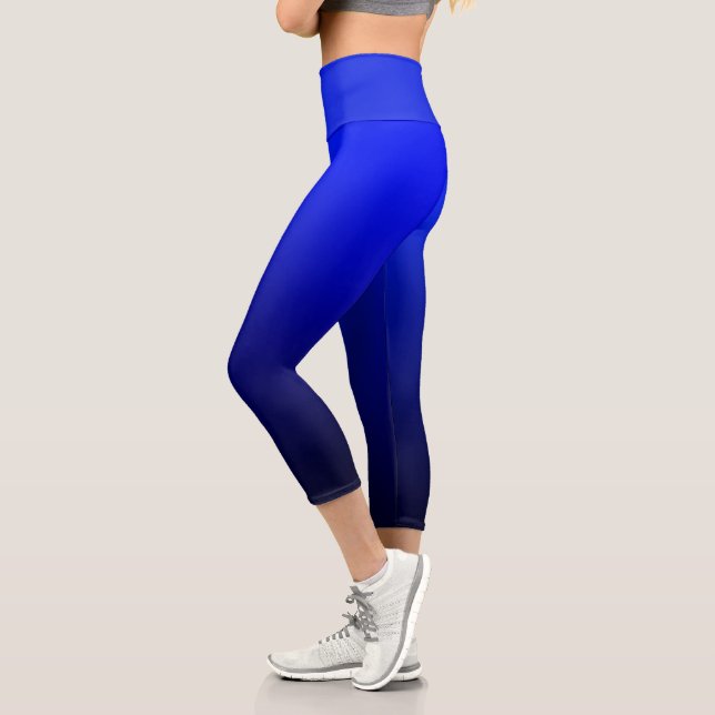 Leggings Capri Degradado del ómbre azul marino (Izquierda)