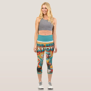 Leggings Capri Demasiado trabajo - Arte satírico feminista retro