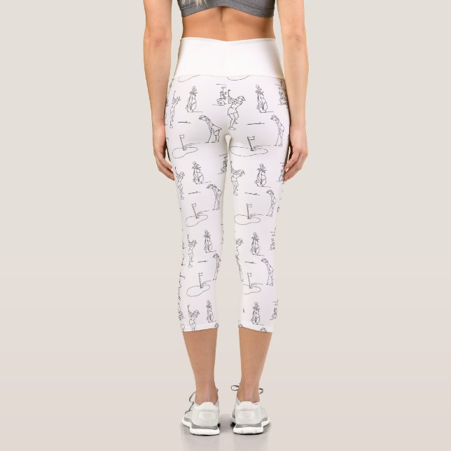 Leggings Capri Deportes de temas de golf (Reverso )