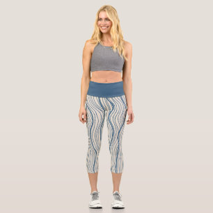 Leggings Capri Deportivo de rayas minimalistas
