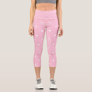 Leggings Capri Desfile de Lunares Rosas