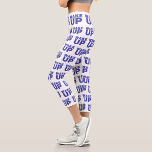 Leggings Capri Despierta Capris Azul De Alto Despertar