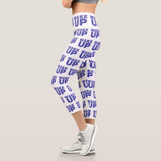 Leggings Capri Despierta Capris Azul De Alto Despertar (Izquierda)