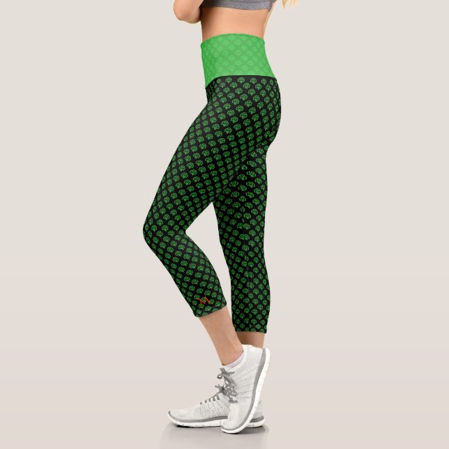 Leggings Capri Día de los Simpatizantes de Irlanda Shamrock Green (Izquierda)