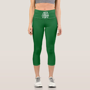 Leggings Capri Día de San Patricio Vamos a tener suerte Trébol ir