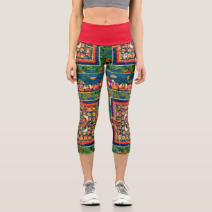 Leggings Capri Diagrama cósmico de Mandala para meditación
