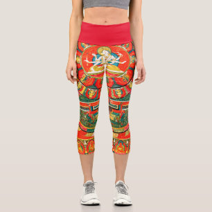 Leggings Capri Diagrama cósmico de Mandala para meditación
