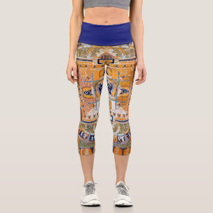 Leggings Capri Diagrama cósmico de Mandala para meditación