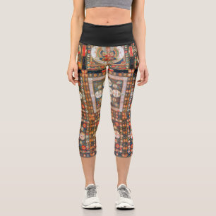 Leggings Capri Diagrama Cósmico Mandala para Meditación