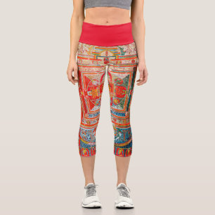 Leggings Capri Diagrama Cósmico Mandala para Meditación