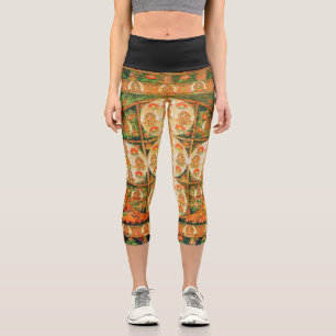 Leggings Capri Diagrama Cósmico Mandala para Meditación