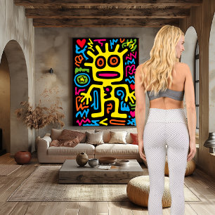 Leggings Capri Diamante geométrico blanco: texto y logotipo Perso