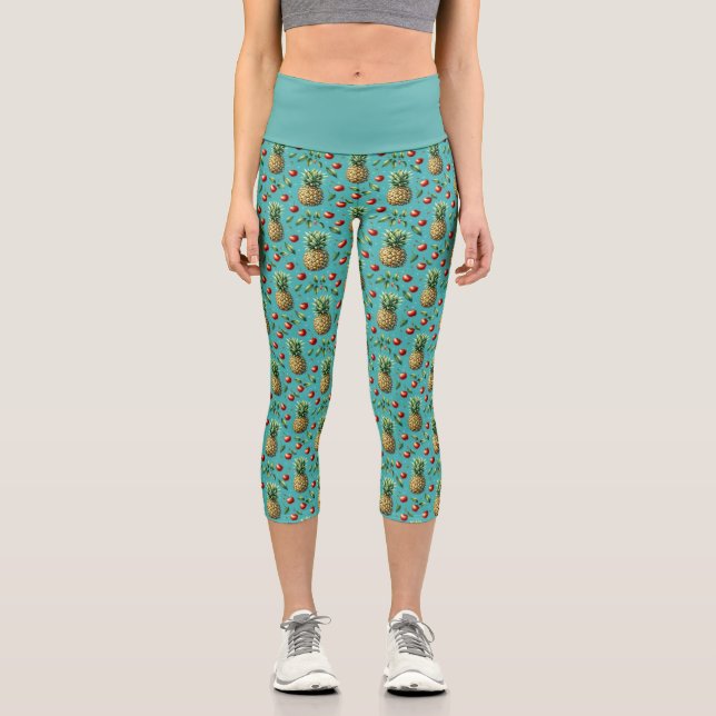 Leggings Capri Dicha de Piña y Cereza (Anverso)
