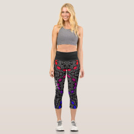 Leggings Capri Dieciocho del calidoscopio del volumen trece