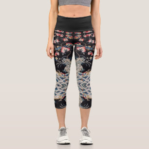Leggings Capri Dinastía de faisán dorado/China imperial