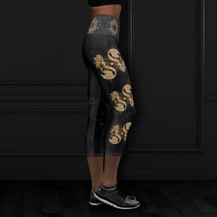 Leggings Capri Diosa zodiaca   Astrología de Oro Cósmico Piscis