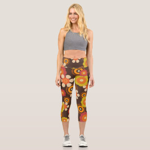 Leggings Capri Disco 7000 Retro Flores Pop Culture