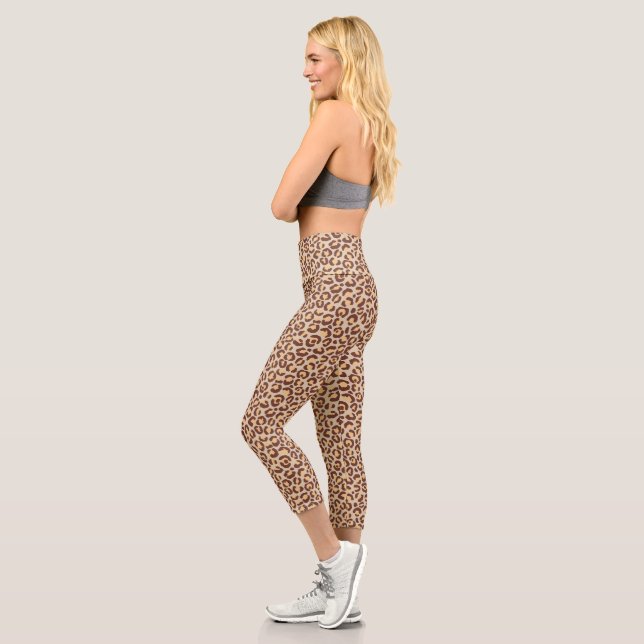 Leggings Capri Diseño clásico de la serie Leopard 1   (Izquierda)