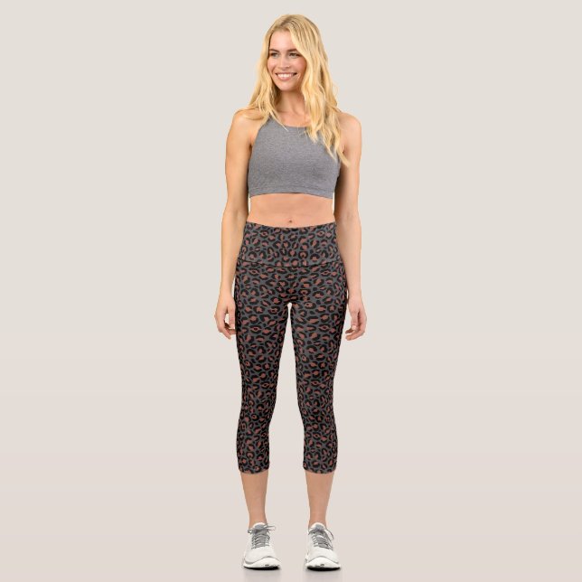 Leggings Capri Diseño clásico de la serie Leopard 2 (Anverso)