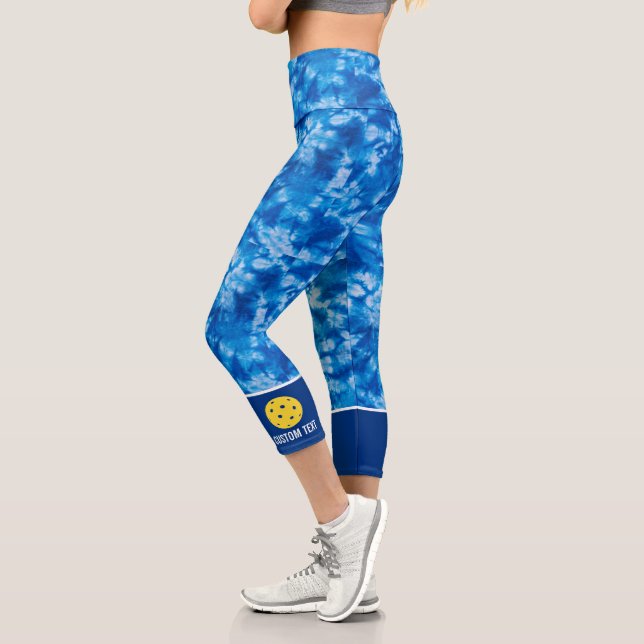 Leggings Capri Diseño de baloncesto Personalizado de patrón de ti (Izquierda)