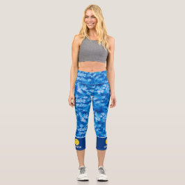 Leggings Capri Diseño de baloncesto Personalizado de patrón de ti