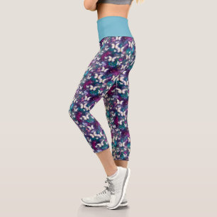 Leggings Capri Diseño de la serie de mariposa mística 5