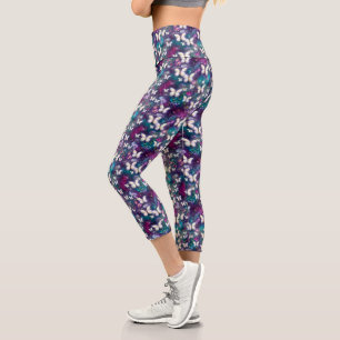 Leggings Capri Diseño de la serie de mariposa mística 5