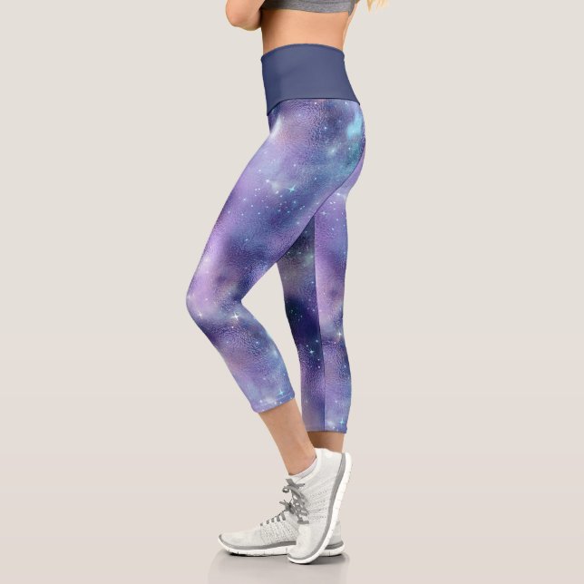 Leggings Capri Diseño de la serie Galaxy 2 (Izquierda)