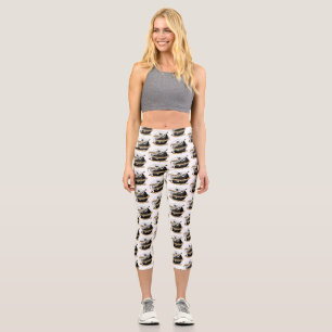 Leggings Capri Diseño de los dados de los monjes