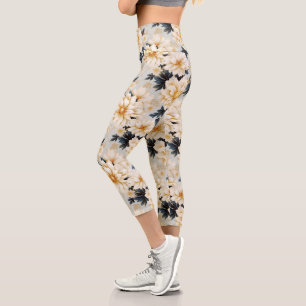 Leggings Capri Diseño de serie floral Boda 2