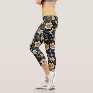 Leggings Capri Diseño de serie floral Boda 6
