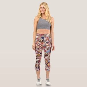 Leggings Capri Diseño de tejido loco