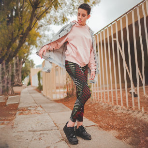 Leggings Capri Diseño de Zigzag