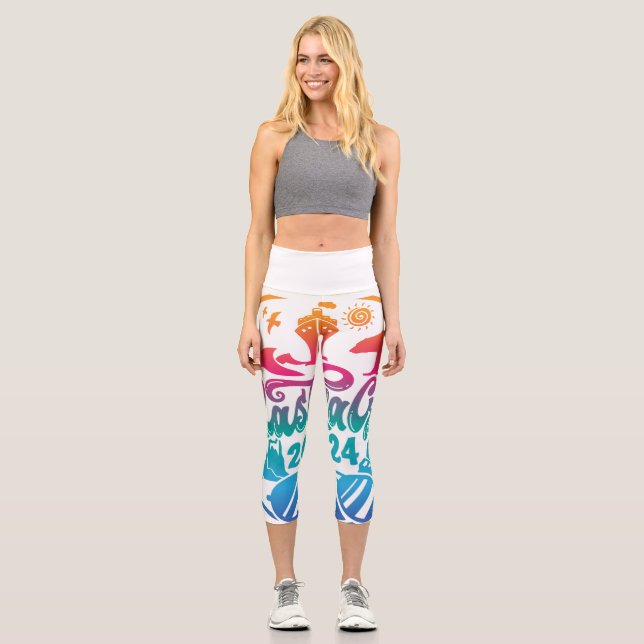 Leggings Capri Diseño del crucero Capris Alaska de alta capacidad (Anverso)