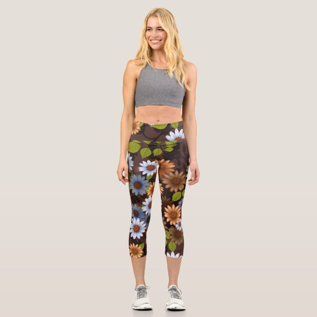 Leggings Capri Diseño floral 2 (Anverso)