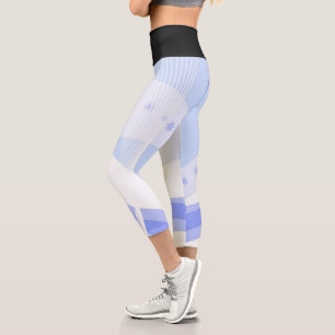 Leggings Capri Diseño Lilac y Negro