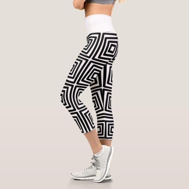 Leggings Capri Diseño negro (Izquierda)