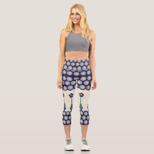 Leggings Capri Diseño polaco de cerámica tradicional