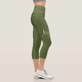 Leggings Capri Diseño sencillo | Pesca de amor