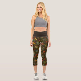 Leggings Capri Diseño textil floral